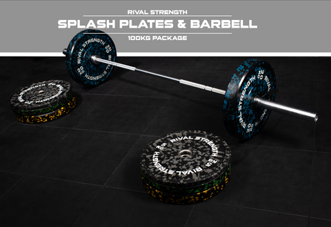 Rival Olympic Colour Splash Bumper Plate and Optional Barbell Sets