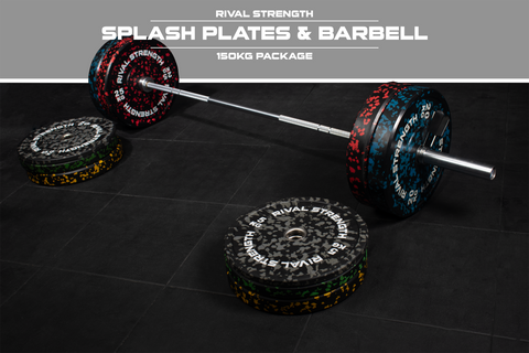 Rival Olympic Colour Splash Bumper Plate and Optional Barbell Sets