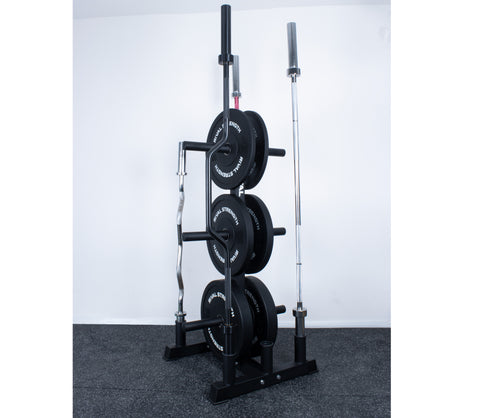 Rival Olympic Plate Tree and 6 Barbell Storage