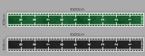 Rival Sprint & Sled Track With Full Markings (1m x 10m)