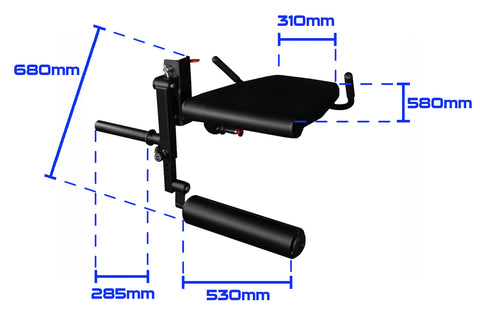 Rival J-Series Rack Mounted Leg Curl & Extension Attachment (60mm)