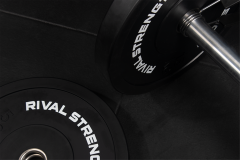 Rival Olympic Black Bumper Plate and Optional Barbell Sets