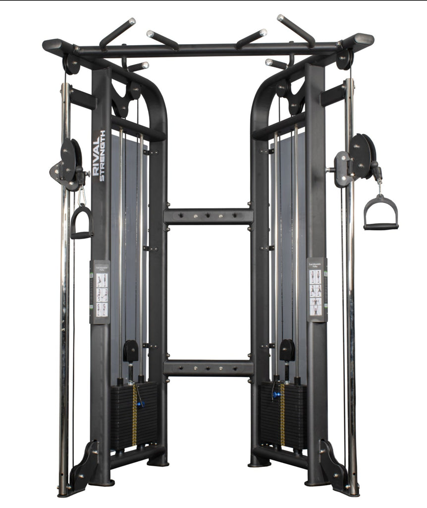 Rival Strength Dual Adjustable Pulley Cable System - 2 x 100KG Weight Stacks