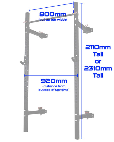 Rival J-2 Series Narrow Folding Wall Mount Rack (920mm Wide)