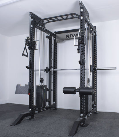 Rival S-2 Series Power Rack With Dual Adjustable Pulley and Smith Machine