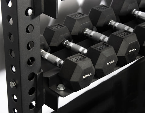 Rival S-Series Rack Mounted Dumbbell Storage Shelves (75mm)